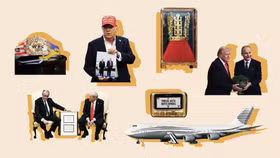 Vương miện vàng, gậy golf và máy bay phản lực: “Soi” những món quà ngoại giao mà Tổng thống Donald Trump nhận được trong năm nay