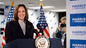 Ứng cử viên Đảng Dân chủ Kamala Harris phát biểu tại Delaware (Mỹ)