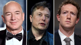 Tỷ phú Jeff Bezos, Elon Musk và Mark Zuckerberg (từ trái sang)