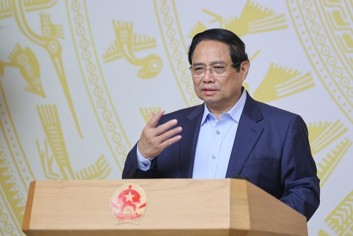 Thủ tướng Chính phủ Phạm Minh Chính chủ trì Phiên họp thứ 2 của Ban Chỉ đạo quốc gia về phát triển ngành công nghiệp bán dẫn - Ảnh: VGP/Nhật Bắc