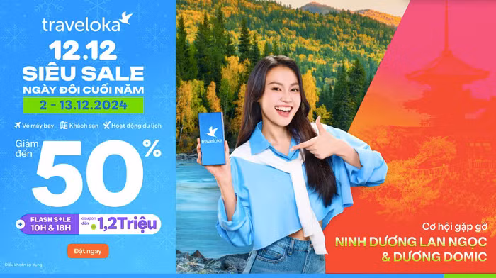 Traveloka 12.12 Last Double Day Deal: Tận hưởng ưu đãi lớn hơn với mức giảm giá lên đến 50%