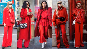Gợi ý thời trang cùng sắc đỏ mùa lễ hội cuối năm