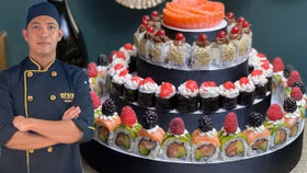 Tự tay làm một chiếc bánh sinh nhật sushi - Tưởng không dễ mà dễ không tưởng