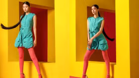 NTK Hà Linh Thư đã mang đến BST nghệ thuật thời trang Color block