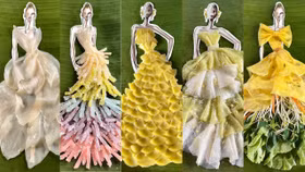 Nguyễn Minh Công thiết kế đầm công chúa bằng những món bánh Nam Bộ