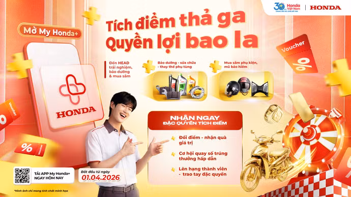 Honda Việt Nam ra mắt chương trình khách hàng thân thiết trên ứng dụng My Honda+