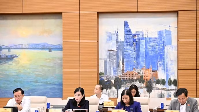 Chủ nhiệm Ủy ban Kinh tế và Tài chính Phan Văn Mãi cho ý kiến tại phiên họp