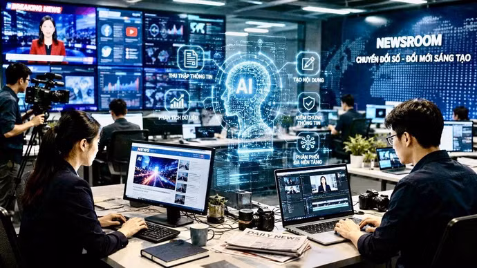 AI có thể hỗ trợ các cơ quan báo chí nâng cao năng suất lao động. Ảnh minh họa: IT
