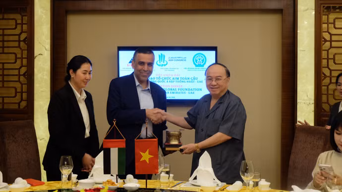 Chủ tịch HBA-VACOD tiếp Lãnh đạo tổ chức AIM Global: Thúc đẩy tiến trình tổ chức Diễn đàn kinh tế quốc tế tại Hà Nội