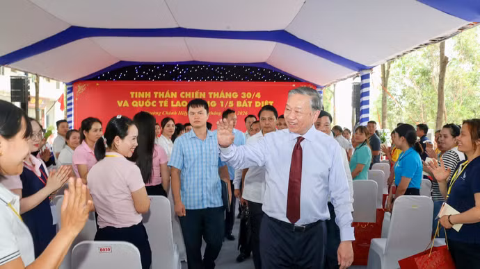 Tổng Bí thư, Chủ tịch nước Tô Lâm đến thăm, gặp gỡ, trò chuyện với công nhân, người lao động Thành phố Hồ Chí Minh