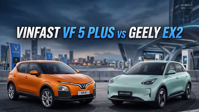 VinFast VF5 và Geely EX2, cuộc đối đầu giữa sự áp đảo trạm sạc và công nghệ hiện đại, trẻ trung