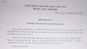 Xâm phạm thương hiệu độc quyền, Cty Thiết kế Châu Âu bị khởi kiện ra toà án