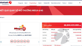 Jackpot Mega 6/45 trị giá 67 tỉ đồng đã có chủ