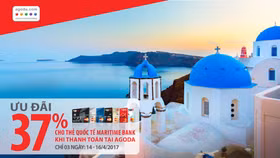 Ưu đãi 37% giá đặt phòng khách sạn cho chủ thẻ Maritime Bank