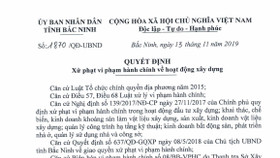 Xử phạt hơn 100 triệu đối với Công ty Hoàng Gia Bắc Ninh vì xây dựng không phép