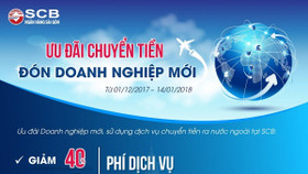 SCB: Ưu đãi chuyển tiền – Đón doanh nghiệp mới