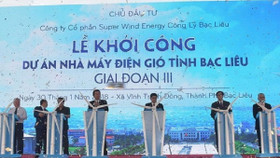 Hơn 8.900 tỷ đồng xây dựng Nhà máy điện gió Bạc Liêu giai đoạn III