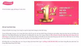 Con Cưng rút giải thưởng 1 tỷ đồng cho người phát hiện hàng không chính hãng