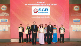 SCB vinh dự nhận danh hiệu "Top 10 ngân hàng thương mại cổ phần tư nhân uy tín năm 2019"