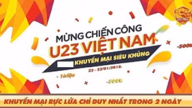Mừng U23 Việt Nam thắng trận, nhiều cửa hàng tưng bừng giảm giá