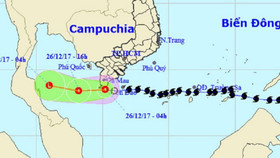 Bão Tembin đã suy yếu gây mưa lớn diện rộng ở Nam Bộ, Trung Bộ