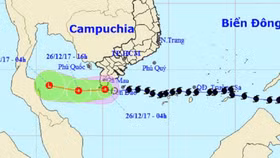 Bão Tembin đã suy yếu gây mưa lớn diện rộng ở Nam Bộ, Trung Bộ