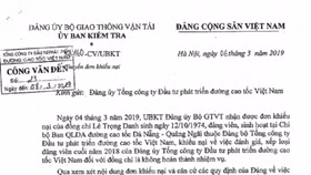 Bộ GTVT chuyển đơn khiếu nại VEC của kỹ sư Lê Trọng Danh về... VEC xử lý