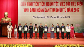 Hà Nội xét tặng danh hiệu 10 "Công dân Thủ đô ưu tú" năm 2018