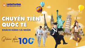 LienvietPostBank giảm đến 100% phí dịch vụ chuyển tiền quốc tế