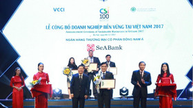 SeABank nằm trong Top 100 doanh nghiệp phát triển bền vững Việt Nam 2017