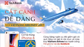 Giảm 15% giá vé máy bay và tặng Iphone 8 cho chủ thẻ SeABank