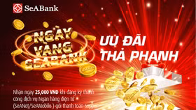 Hàng nghìn quà tặng trong Ngày vàng khuyến mại tại SeABank