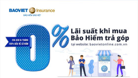 Mua bảo hiểm Bảo Việt trả góp lãi suất 0%