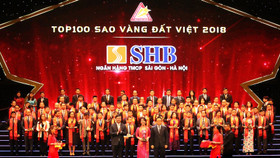 Ngân hàng SHB vào Top 100 giải thưởng Sao vàng Đất Việt 2018