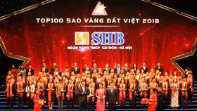 Ngân hàng SHB vào Top 100 giải thưởng Sao vàng Đất Việt 2018
