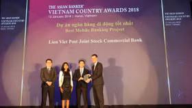 LienvietPostBank đạt giải dự án ngân hàng di động tốt nhất Việt Nam