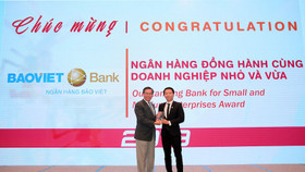 BAOVIET Bank nhận giải thưởng “Ngân hàng đồng hành cùng doanh nghiệp nhỏ và vừa 2019”