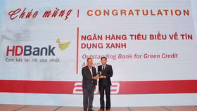 HDbank nhận giải Ngân hàng tiêu biểu về tín dụng xanh