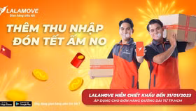 Lalamove Việt Nam khởi động chương trình "Miễn chiết khấu, đón Tết ấm no"