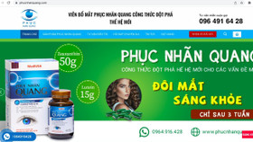 Nhiều website “nổ” công dụng sản phẩm Phục nhãn quang như thuốc chữa bệnh