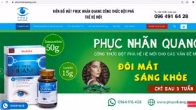 Nhiều website “nổ” công dụng sản phẩm Phục nhãn quang như thuốc chữa bệnh