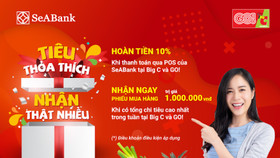 Săn thẻ quốc tế SeABank trong tay, hoàn ngay 10% khi mua sắm tại Big C và GO!