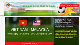 Trang bán vé online xem chung kết AFF Cup bị giả mạo