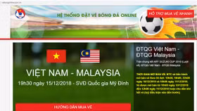 Trang bán vé online xem chung kết AFF Cup bị giả mạo