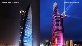 Tháp Telekom Tower ở Malaysia được cho là na ná tháp Bitexco Financial Tower ở Sài Gòn