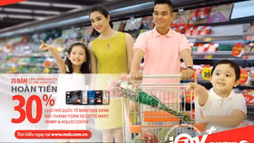 Thả ga mua sắm tại Lotte Mart, hoàn tiền 30% cho chủ thẻ Maritime Bank