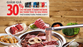 Chủ thẻ quốc tế Maritime Bank được giảm giá 30% chi tiêu