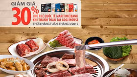 Chủ thẻ quốc tế Maritime Bank được giảm giá 30% chi tiêu