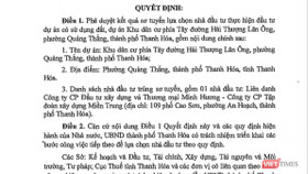 Vì sao Công ty Minh Hương được chỉ định thầu dự án Khu dân cư phía tây đường Hải Thượng Lãn Ông?