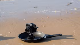 Mẹo dùng… chảo để chụp ảnh từ góc thấp